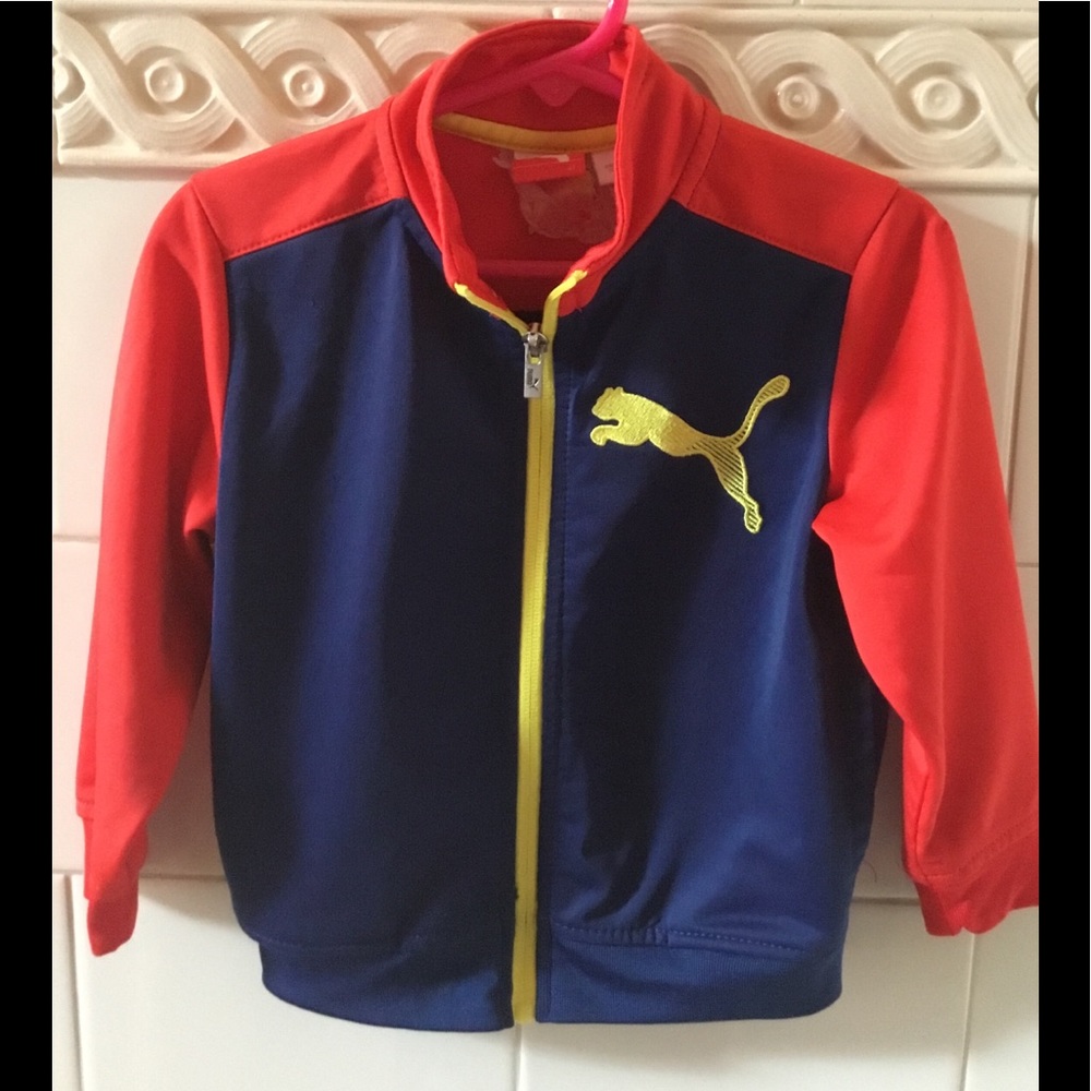 Boys Puma Colorblock Zip Up Track Jacket 2T